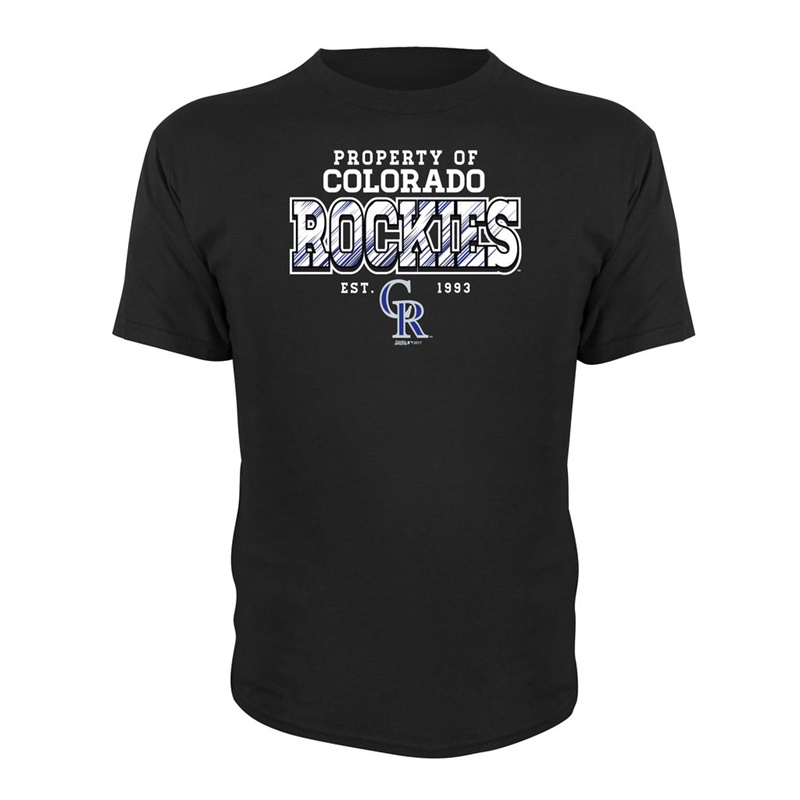 Youth Colorado Rockies Black Property Of Team T-Shirt