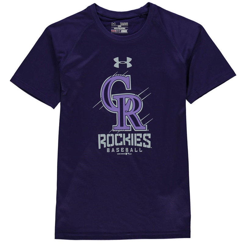 Colorado Rockies Purple Tech T-Shirt -  Youth