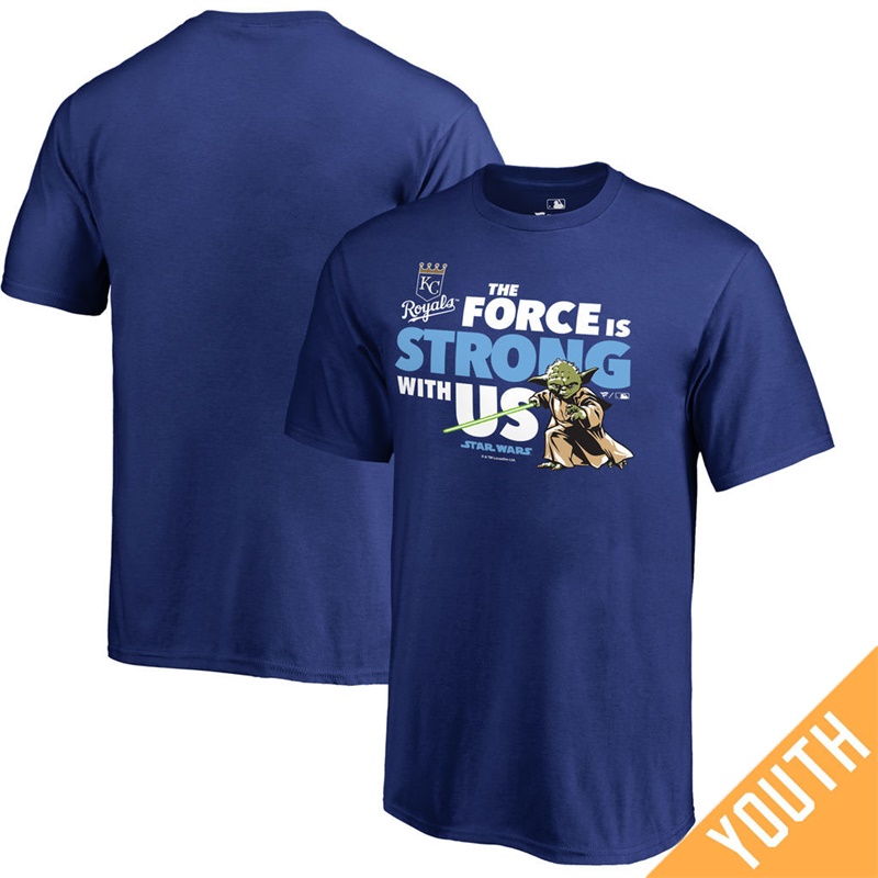 Youth Kansas City Royals Star Wars Jedi Strong Fanatics Branded Royal T-Shirt