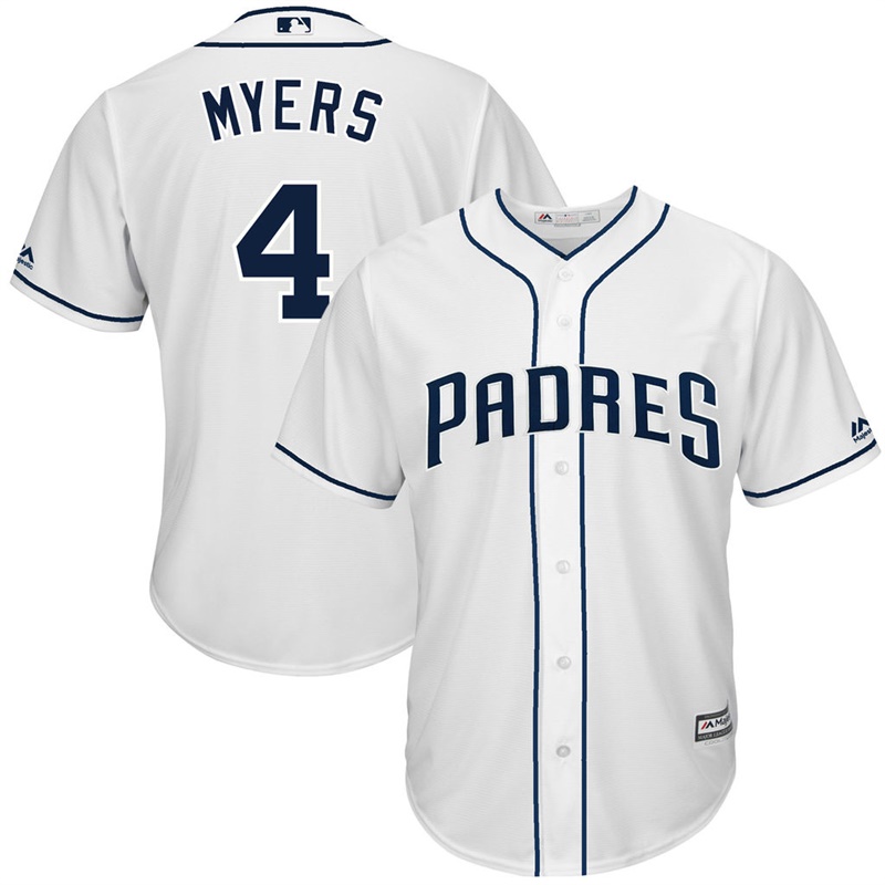 Youth San Diego Padres #4 Wil Myers Fashion Replica White Cool Base Jersey