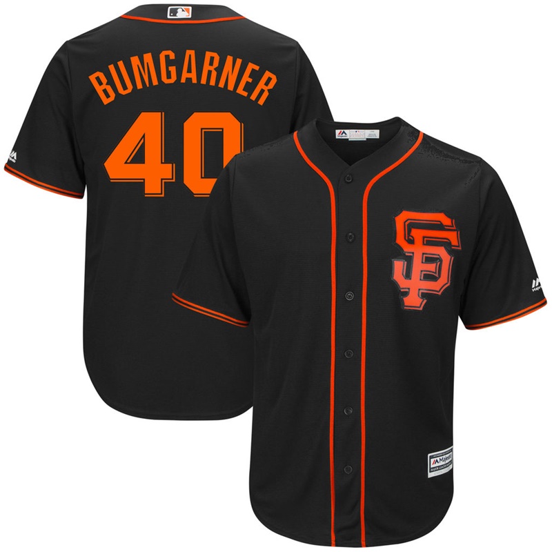 Youth San Francisco Giants #40 Madison Bumgarner Alternate Black Cool Base Jersey