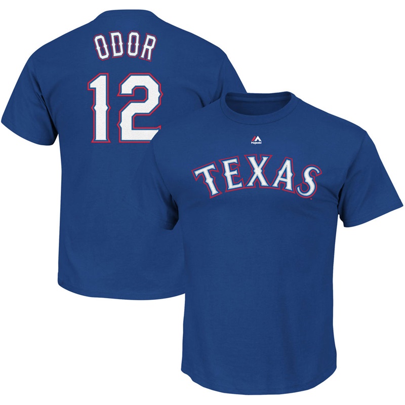 Youth Texas Rangers Rougned Odor #12 Royal Name & Number T-Shirt