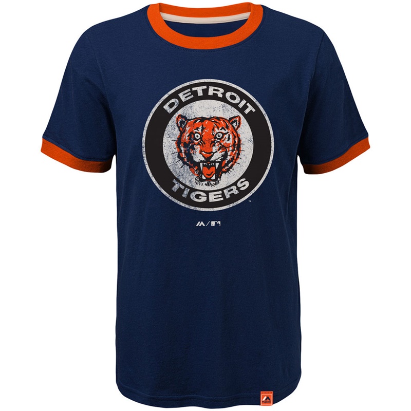 Youth Detroit Tigers Navy Cooperstown Collection T-Shirt