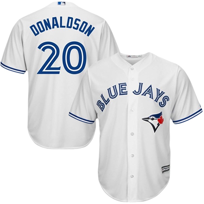 Youth Toronto Blue Jays #20 Josh Donaldson Home White Cool Base Jersey