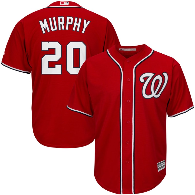 Youth Washington Nationals #20 Daniel Murphy Alternate Scarlet Cool Base Jersey