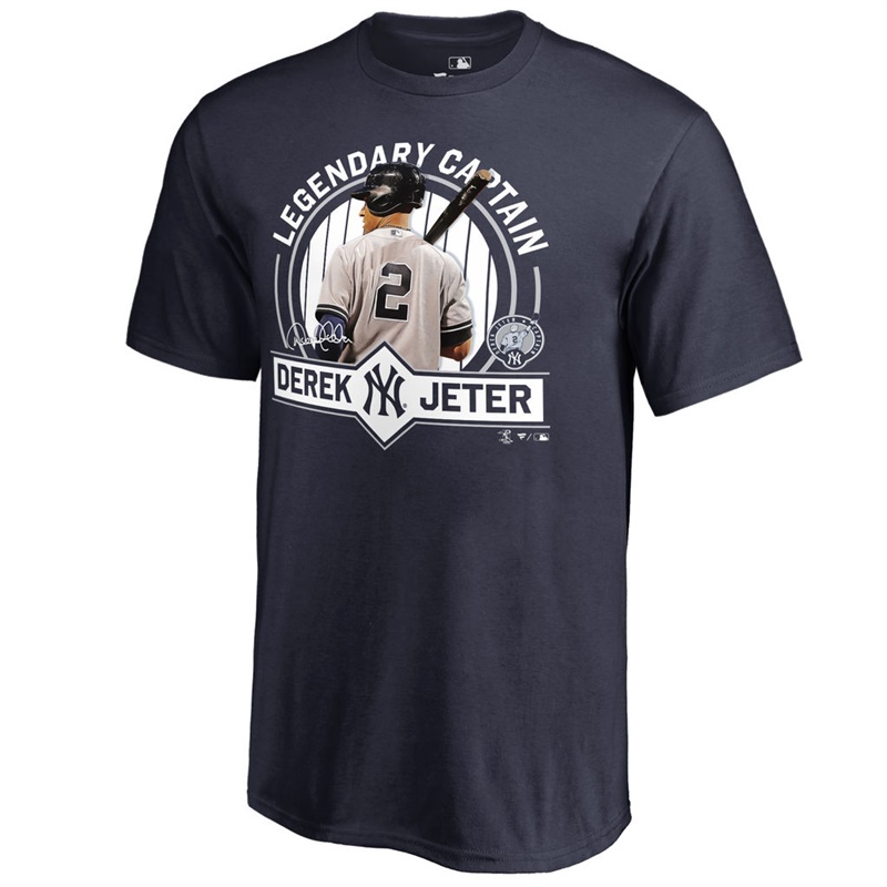 Youth New York Yankees Derek Jeter Number Retirement Captain Navy T-Shirt