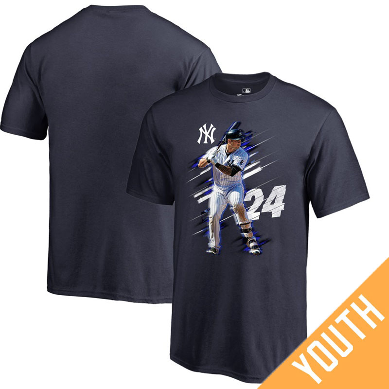 Youth New York Yankees Gary Sanchez Fanatics Branded Fade Away Navy T-Shirt