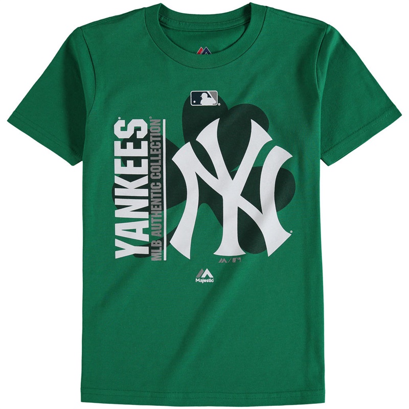 Youth New York Yankees Green Authentic Collection Celtic T-Shirt