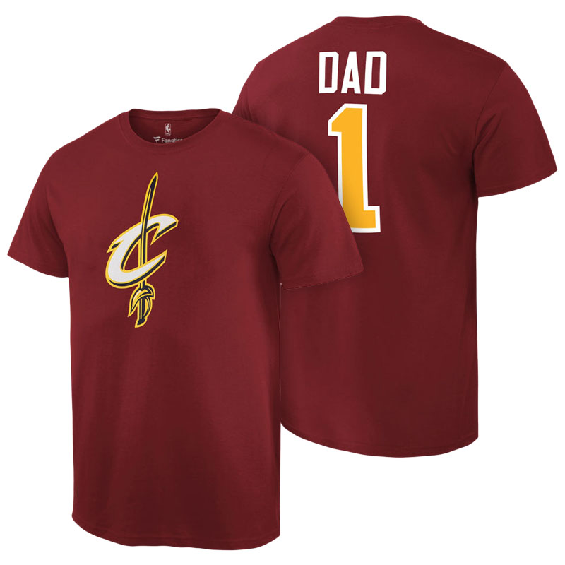 Men's Cleveland Cavaliers Father's Day Burgundy T-shirt