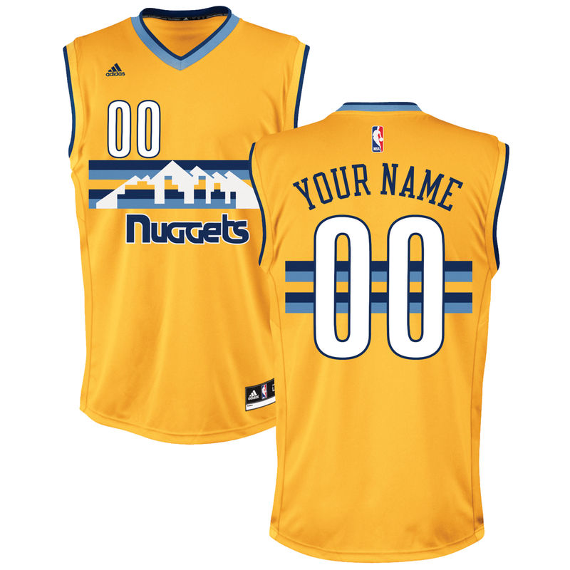 Men's Custom Alternate Replica Gold Jersey