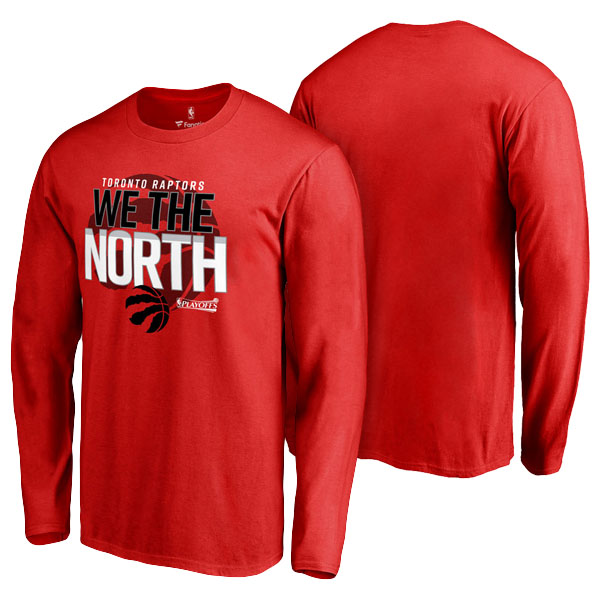 Men's  Toronto Raptors 2017 NBA Playoffs Fanatics Branded Participant Drive Red Long Sleeve T-shirt