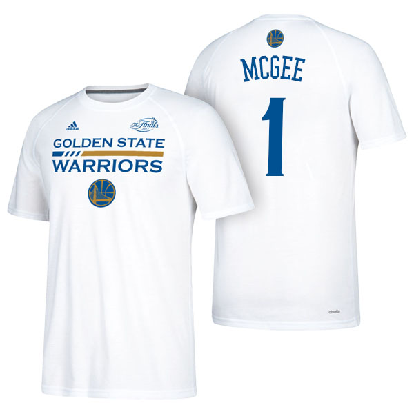 Men's  JaVale McGee Golden State Warriors Adidas 2017 NBA The Finals Bound Gametime Shooter White T-shirt