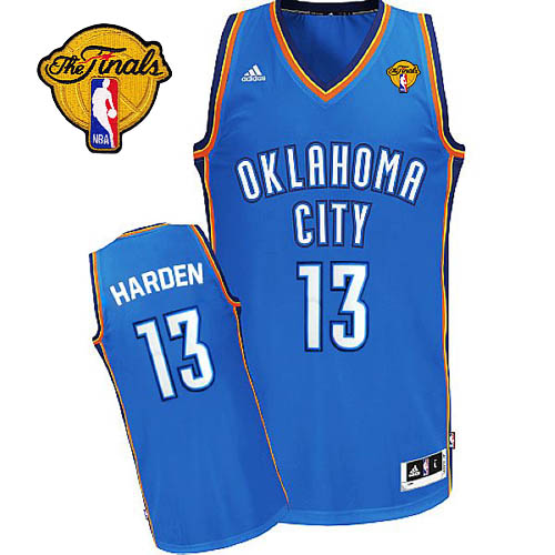 Men's  2012 NBA Finals Game Thunder James Harden Blue Jersey