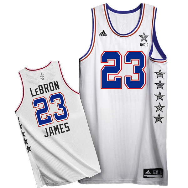 Men's LeBron James 2015 NBA NYC All-Star Eastern Conference #23 White Jersey