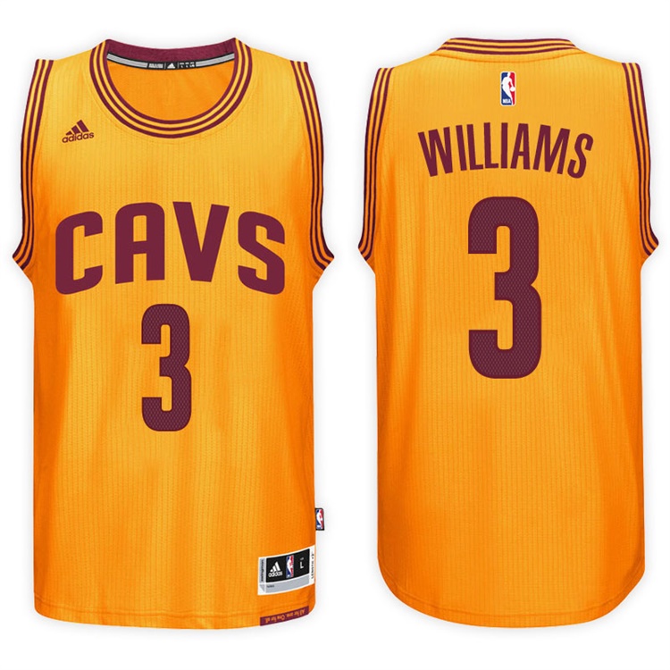 Men's 2016-17 Season Derrick Williams Cleveland Cavaliers #3 New Swingman Alternate Gold Jersey