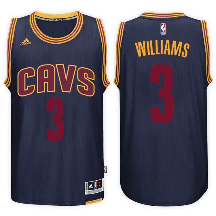 Men's 2016-17 Season Derrick Williams Cleveland Cavaliers #3 New Swingman Alternate Navy Jersey