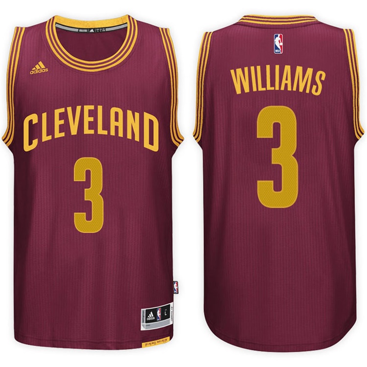 Men's 2016-17 Season Derrick Williams Cleveland Cavaliers #3 New Swingman Road Wine Jersey