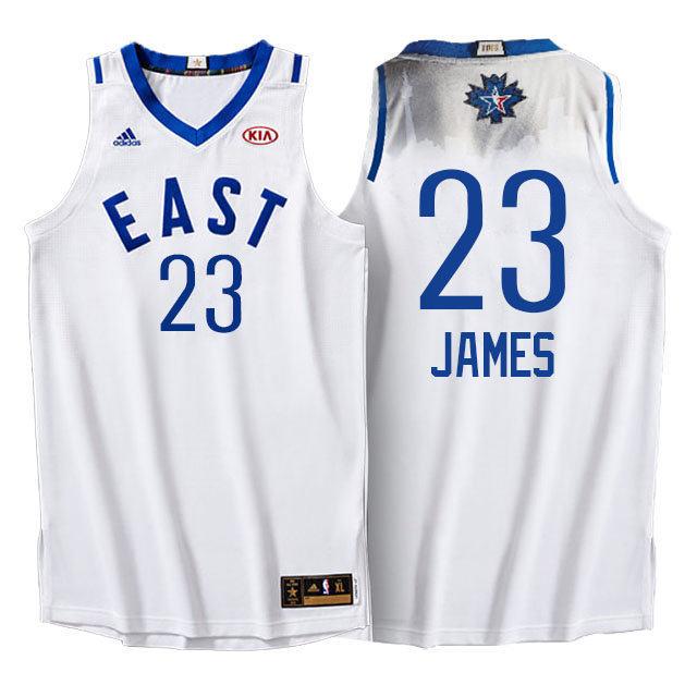 Men's 2016 NBA Toronto All-Star Eastern Conference #23 Lebron James White Jersey