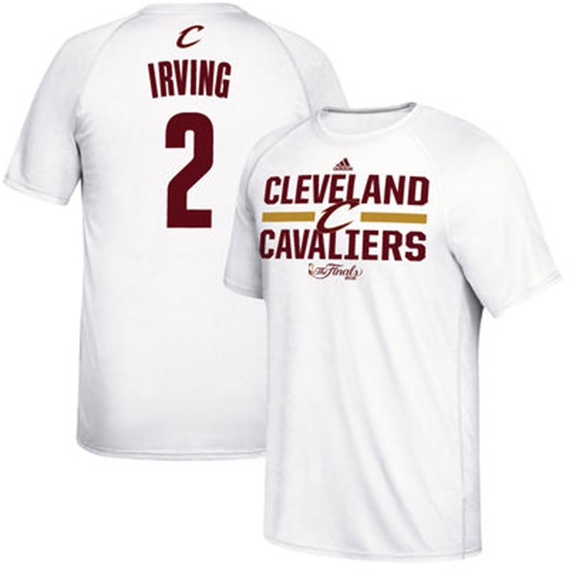 Men's  2016 NBA Finals Cavaliers #2 Kyrie Irving T-Shirt White