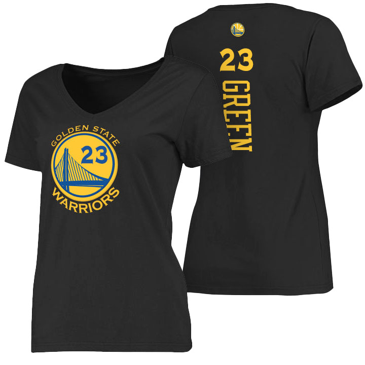 Women 2016 NBA Finals Warriors Draymond Green T-Shirt Black