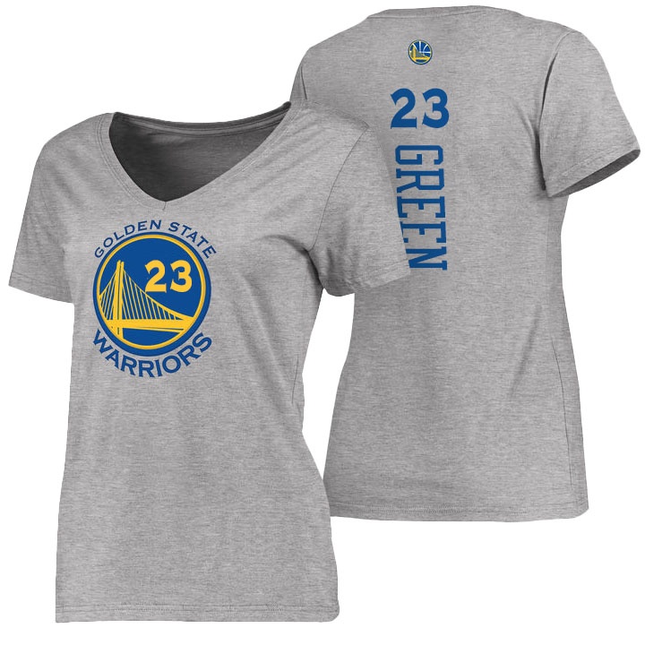 Women 2016 NBA Finals Warriors Draymond Green T-Shirt Grey