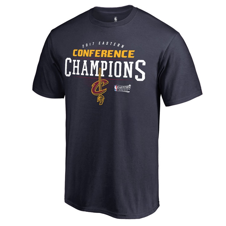 Men's Cleveland Cavaliers 2017 Eastern Conference Champions Crossover Navy T-Shirt