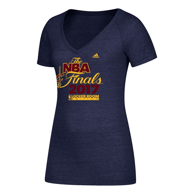 Women's Cleveland Cavaliers 2017 Eastern Conference Champions Tri-Blend Navy T-Shirt