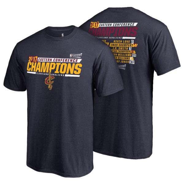 Men's  Cleveland Cavaliers 2017 NBA the Finals Eastern Conference Champions Fanatics Branded Navy T-shirt