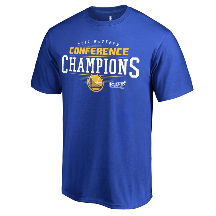 Men's Golden State Warriors 2017 NBA Finals Finals Crossover Royal T-Shirt