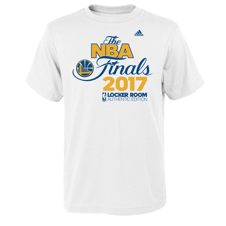 Youth Golden State Warriors 2017 NBA Finals Locker Room White T-Shirt