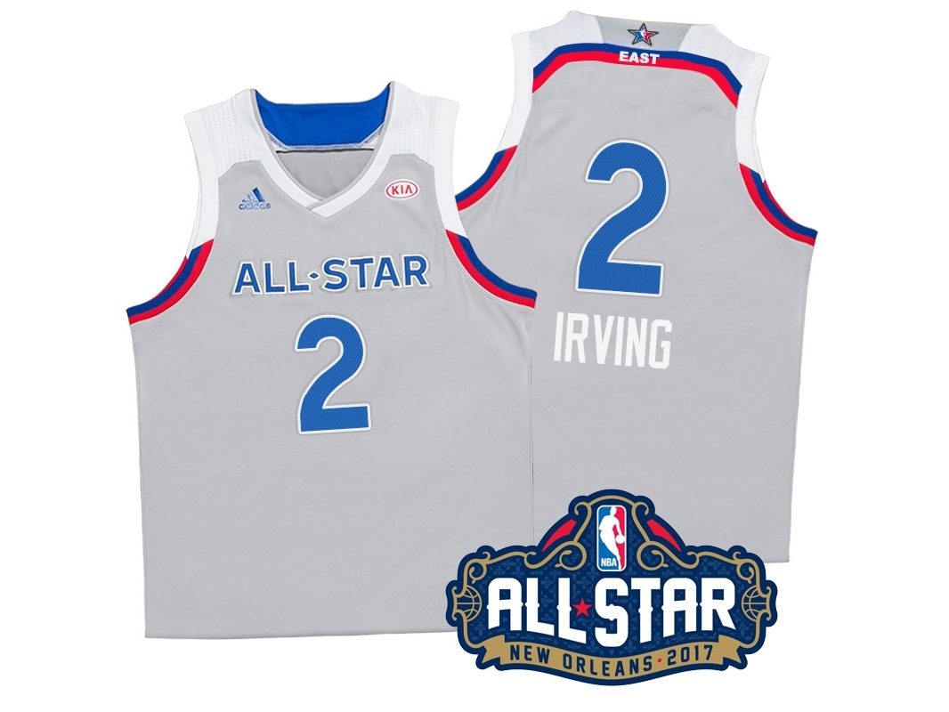 Kyrie Irving 2017 New Orleans All-Star Eastern Conference Gray Jersey