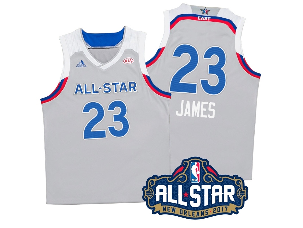 LeBron James 2017 New Orleans All-Star Eastern Conference Gray Jersey