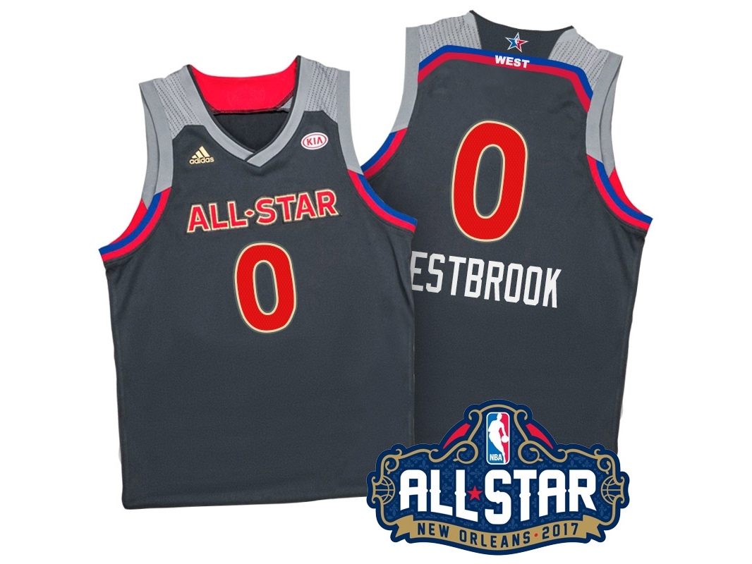 Russell Westbrook 2017 New Orleans All-Star Western Conference Charcoal Jersey