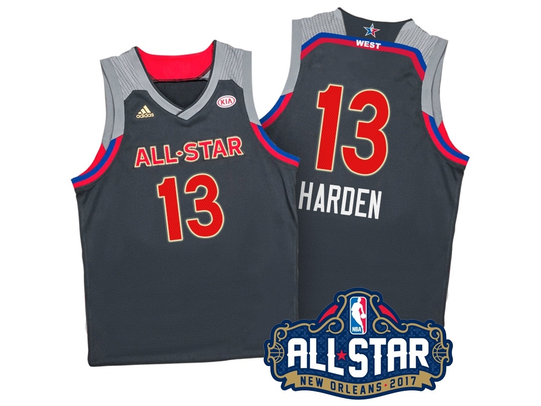 James Harden 2017 New Orleans All-Star Western Conference Charcoal Jersey