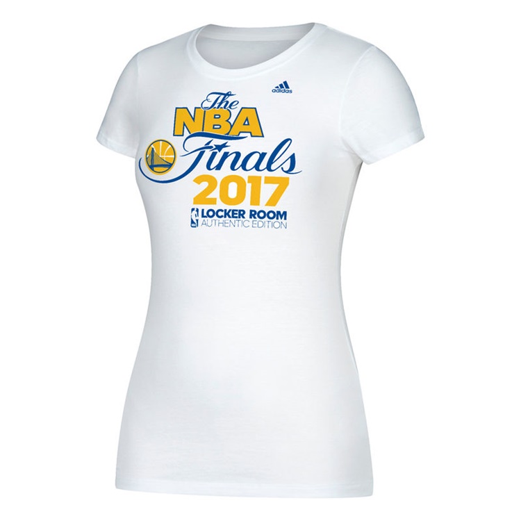 Women's Golden State Warriors 2017 Western Conference Champions Locker Room White T-Shirt