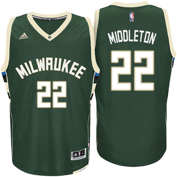 Men's  Khris Middleton Milwaukee Bucks Adidas Swingman Climacool Green Jersey