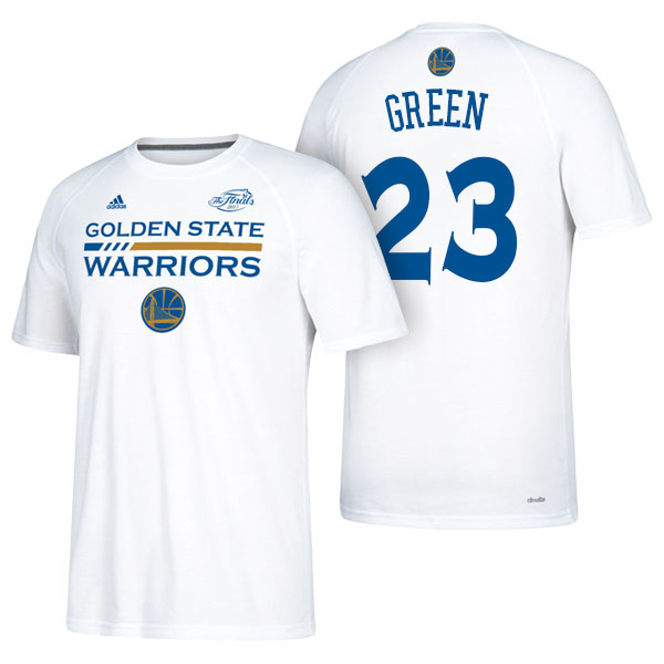 Men's  Draymond Green Golden State Warriors Adidas 2017 NBA The Finals Bound Gametime Shooter White T-shirt