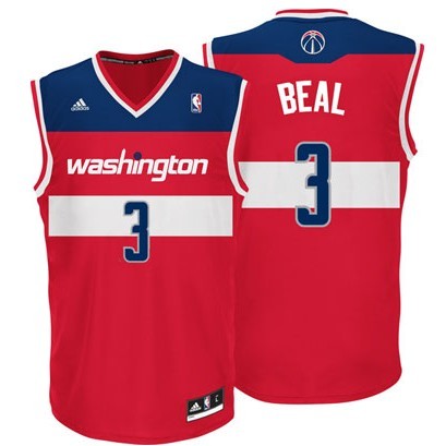 Men's  Washington Wizards #23 Bradley Beal Road Red Jersey