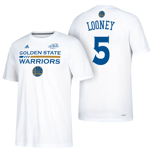 Men's  Kevon Looney Golden State Warriors Adidas 2017 NBA The Finals Bound Gametime Shooter White T-shirt