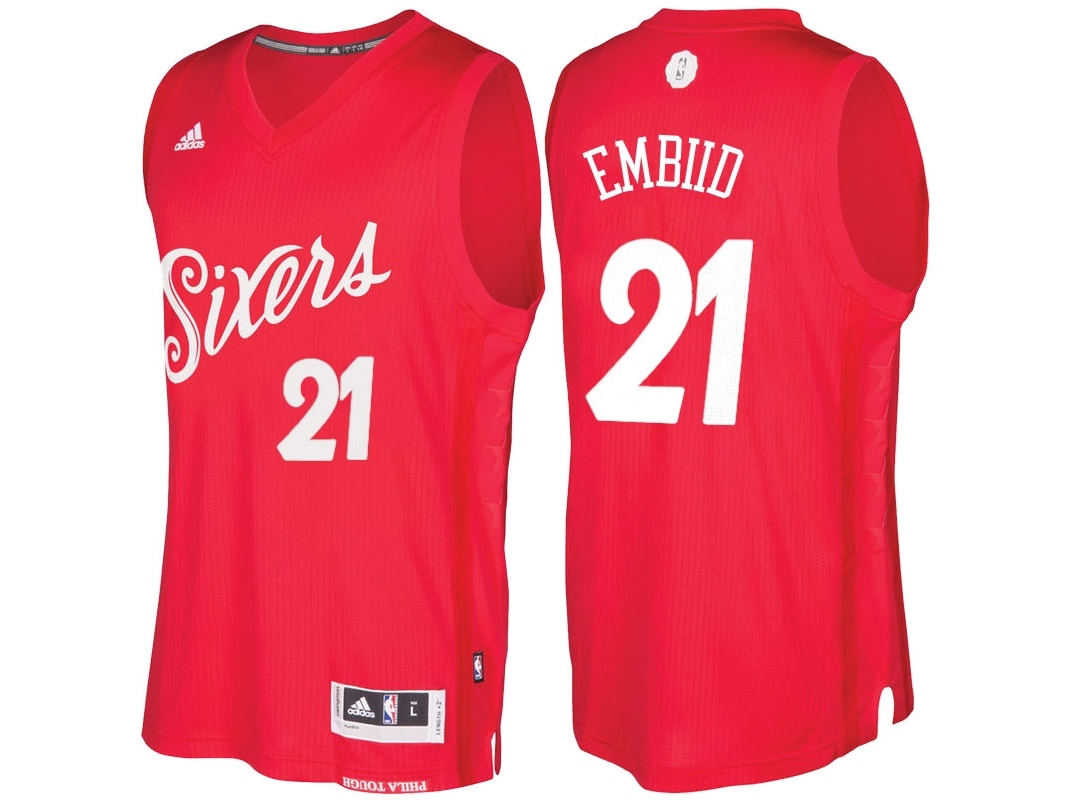 76ers 2016 Christmas Day Swingman Red Jersey