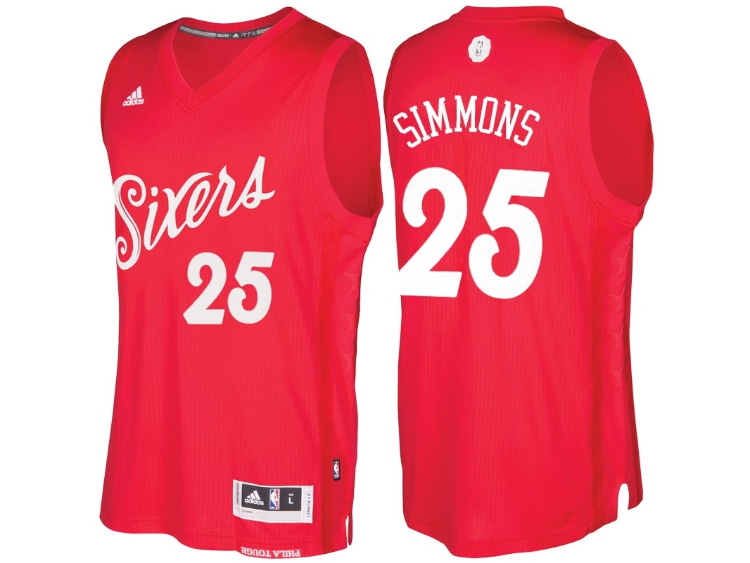 76ers 2016 Christmas Day Swingman Red Jersey