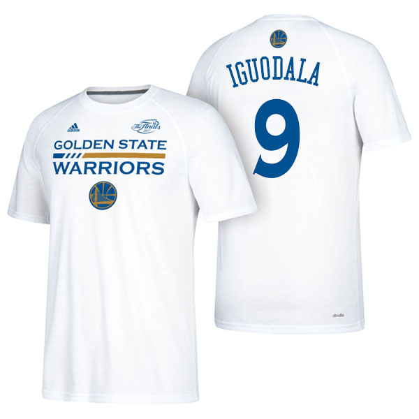 Men's  Andre Iguodala Golden State Warriors Adidas 2017 NBA The Finals Bound Gametime Shooter White T-shirt