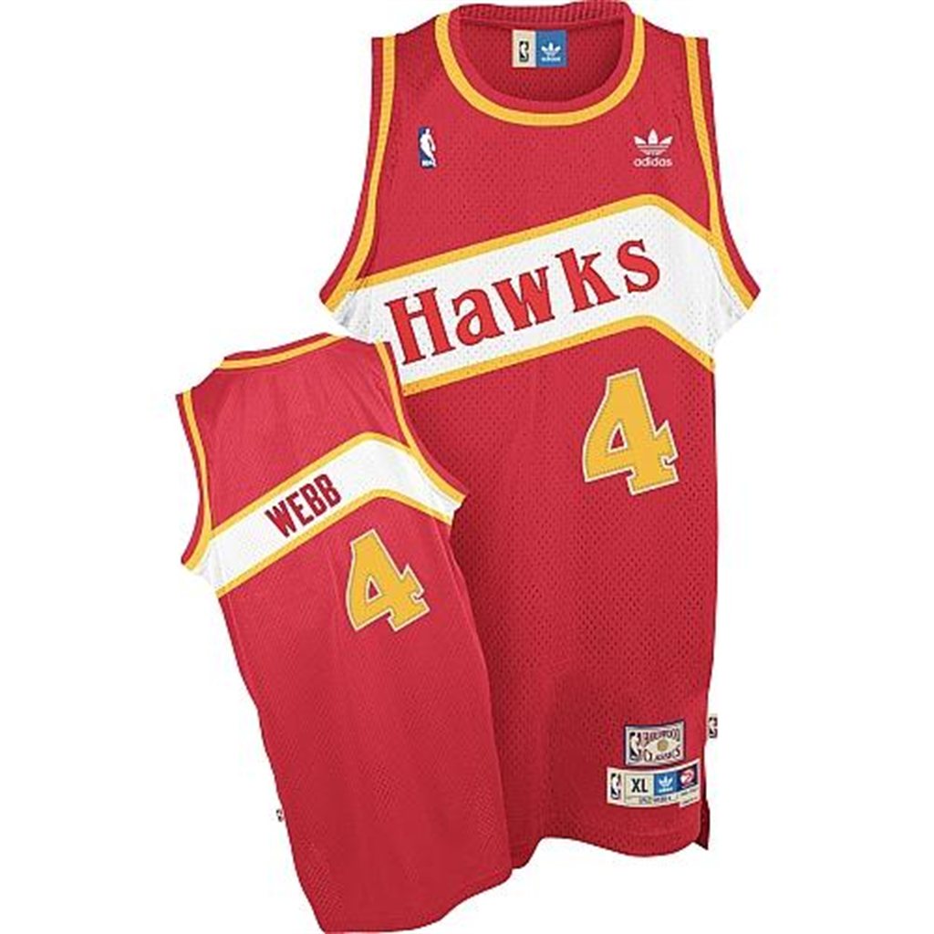 Men's  Atlanta Hawks Spud Webb Red Road Jersey