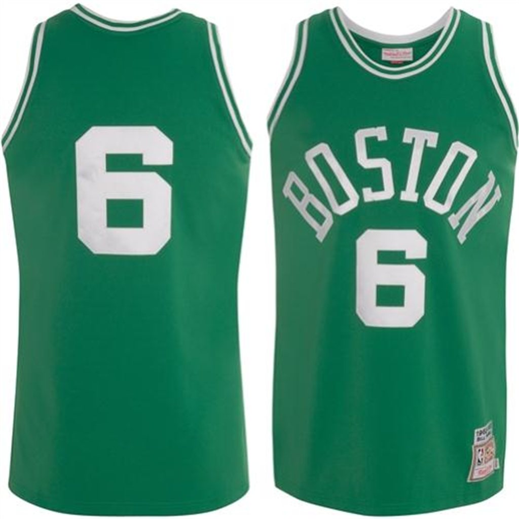 Men's  Boston Celtics Bill Russell Authentic Jersey