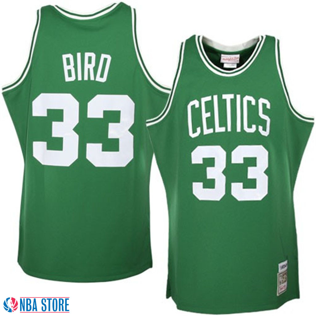 Men's  Celtics #33 Larry Bird Authentic Hardwood Classics Jersey