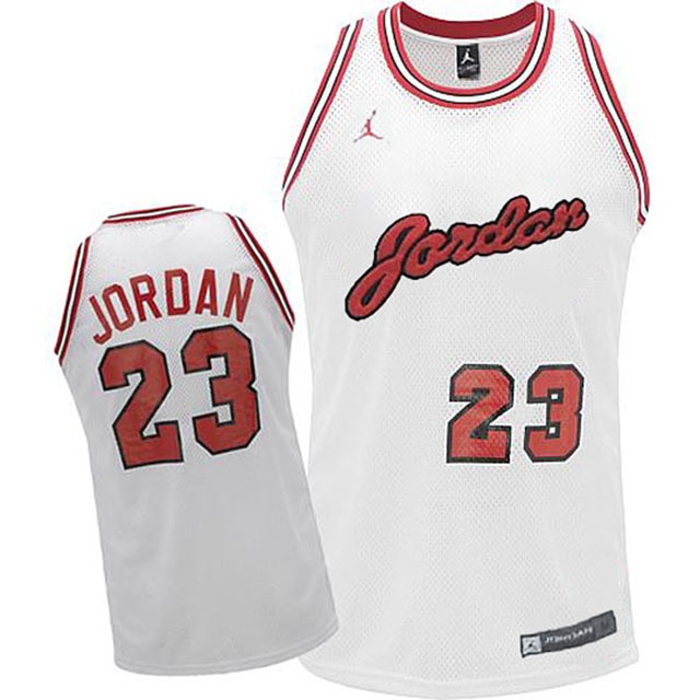 Men's  Jordan Brand Bulls #23 Michael Jordan Jersey White