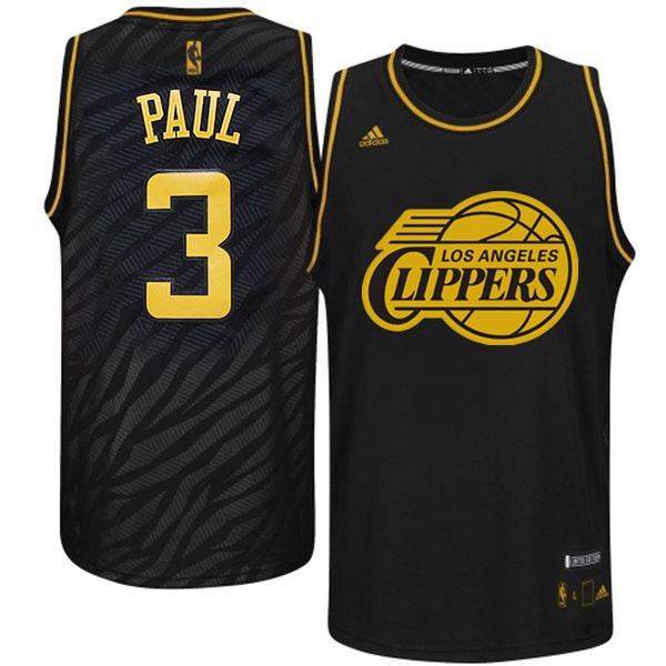 Men's  Clippers #3 Chris Paul Precious Metals Black Jersey