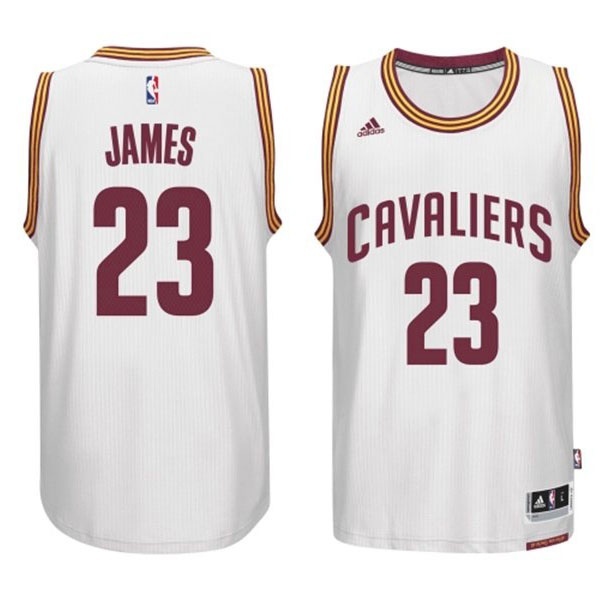 Men's  Cleveland #23 LeBron James 2014-15 Season White Jersey