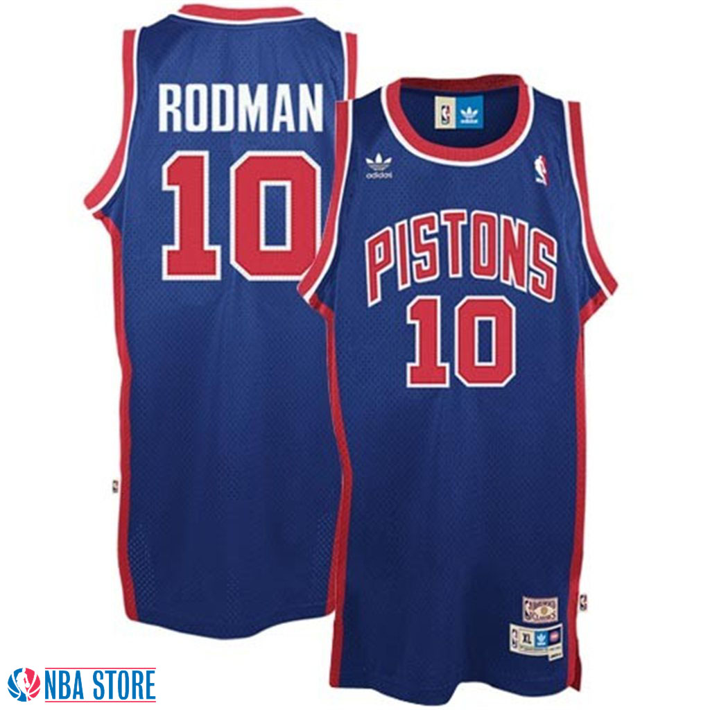 Men's  Dennis Rodman Detroit Pistons Throwback Royal Blue Jersey