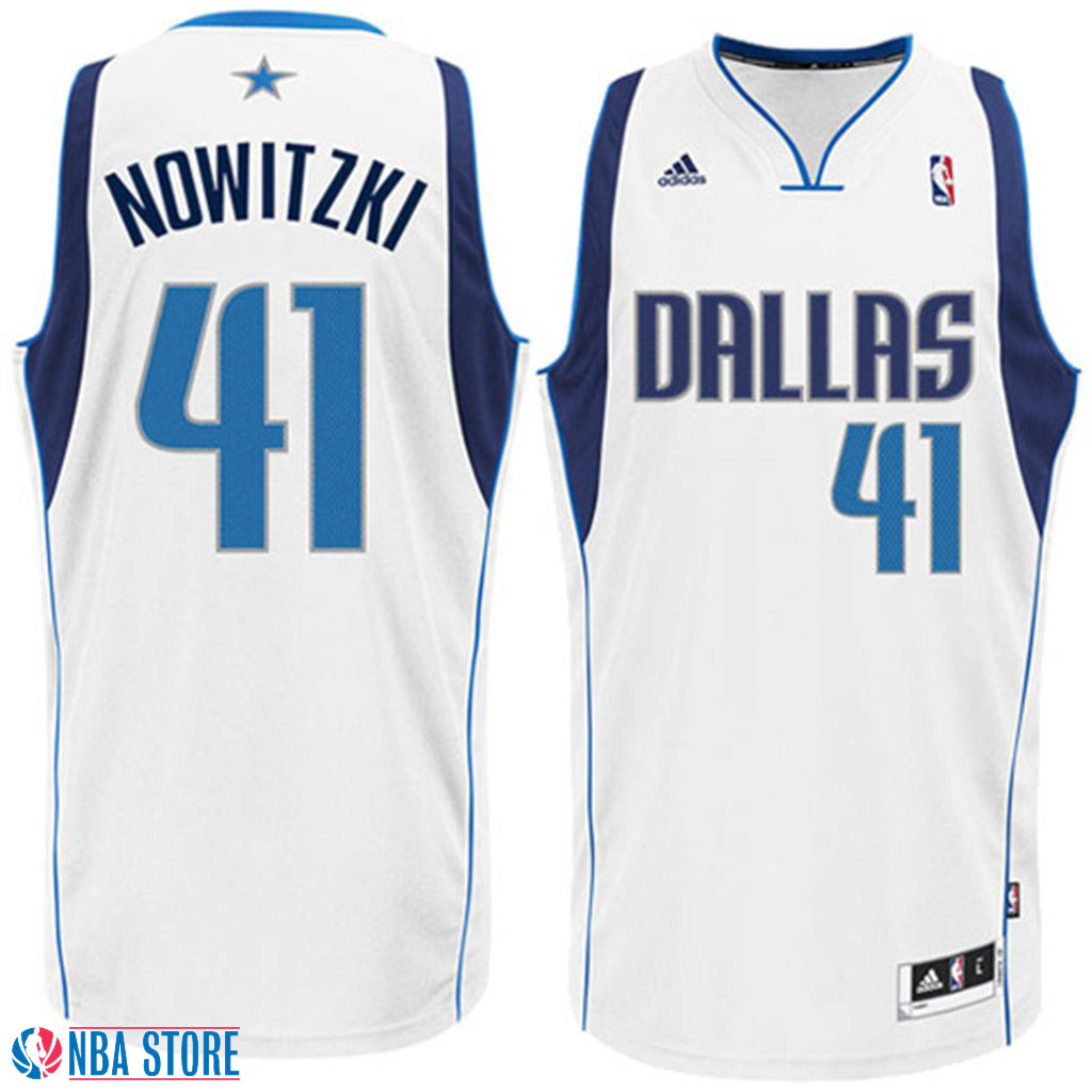 Men's  Dirk Nowitzki Dallas Mavericks Home White Swingman Jersey